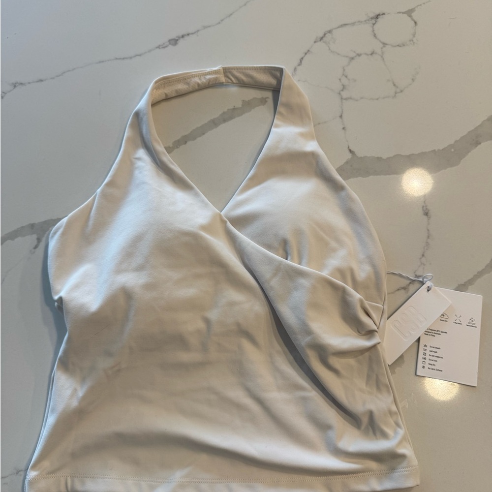 Cream Halter Top